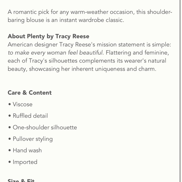 Plenty by Tracy Reese one shoulder ruffle blouse - Picture 5 of 8